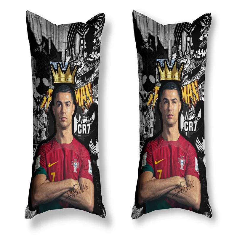 Full Body Kussensloop Voetbal Ster Cr7 Patroon Bedrukt Kussenhoes Knuffel Kussensloop Voetbal Fan Voor Bed Sofa Volwassen Cadeau