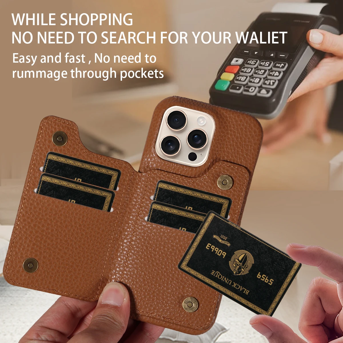 حافظة هاتف من الجلد الصناعي لهاتف آيفون 13 برو ماكس 13 ميني 13 برو 12 برو ماكس 12 ميني 11 برو ماكس مضادة للسقوط ومضادة للسرقة غطاء هاتف بفتحة متعددة للبطاقات