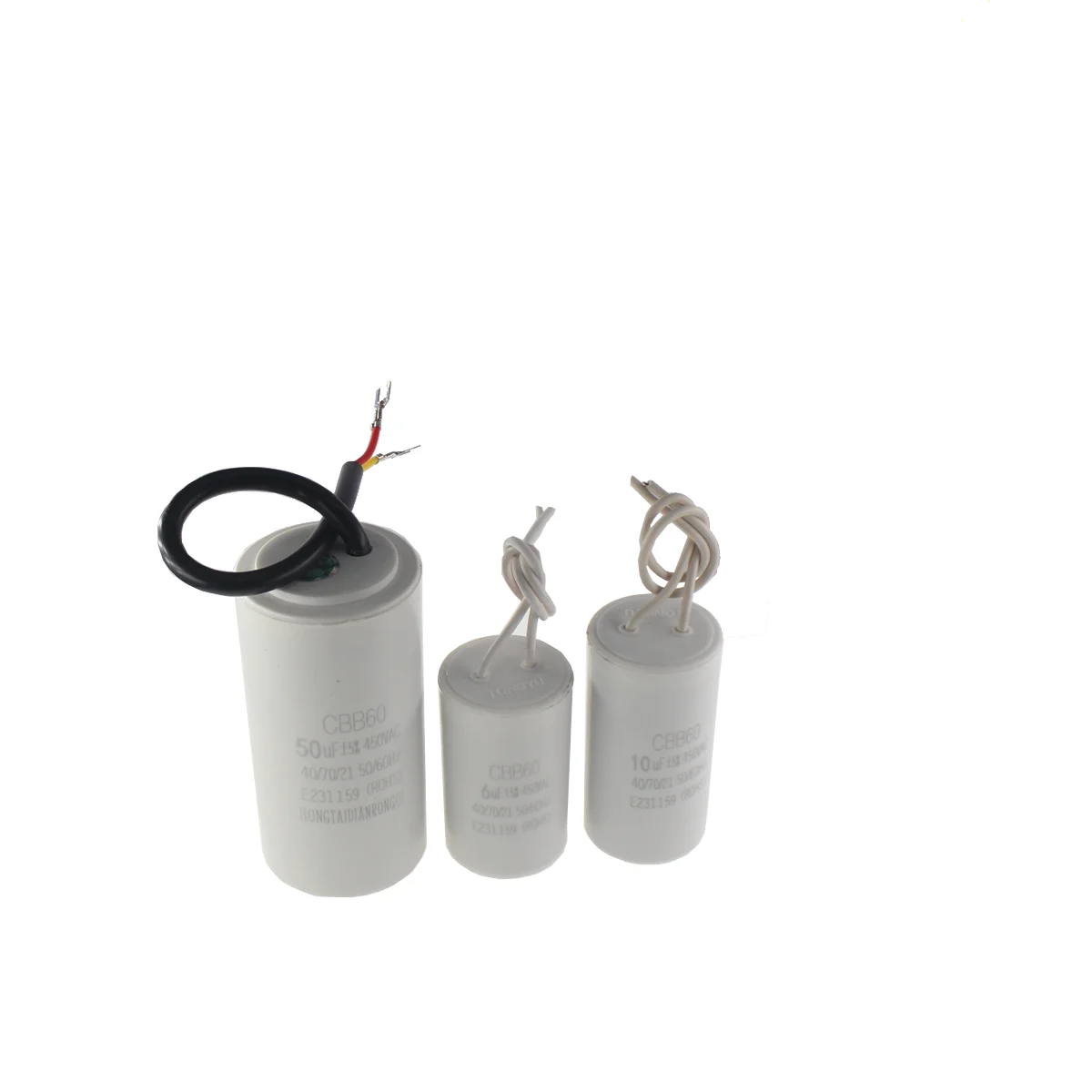 CBB60 Motor Run Capacitors 450V AC Starting Capacitor 3UF 4UF 5UF 6/8/10/12/14/15/16/18/20/25/30/40/45/50/60UF for Washing Mac