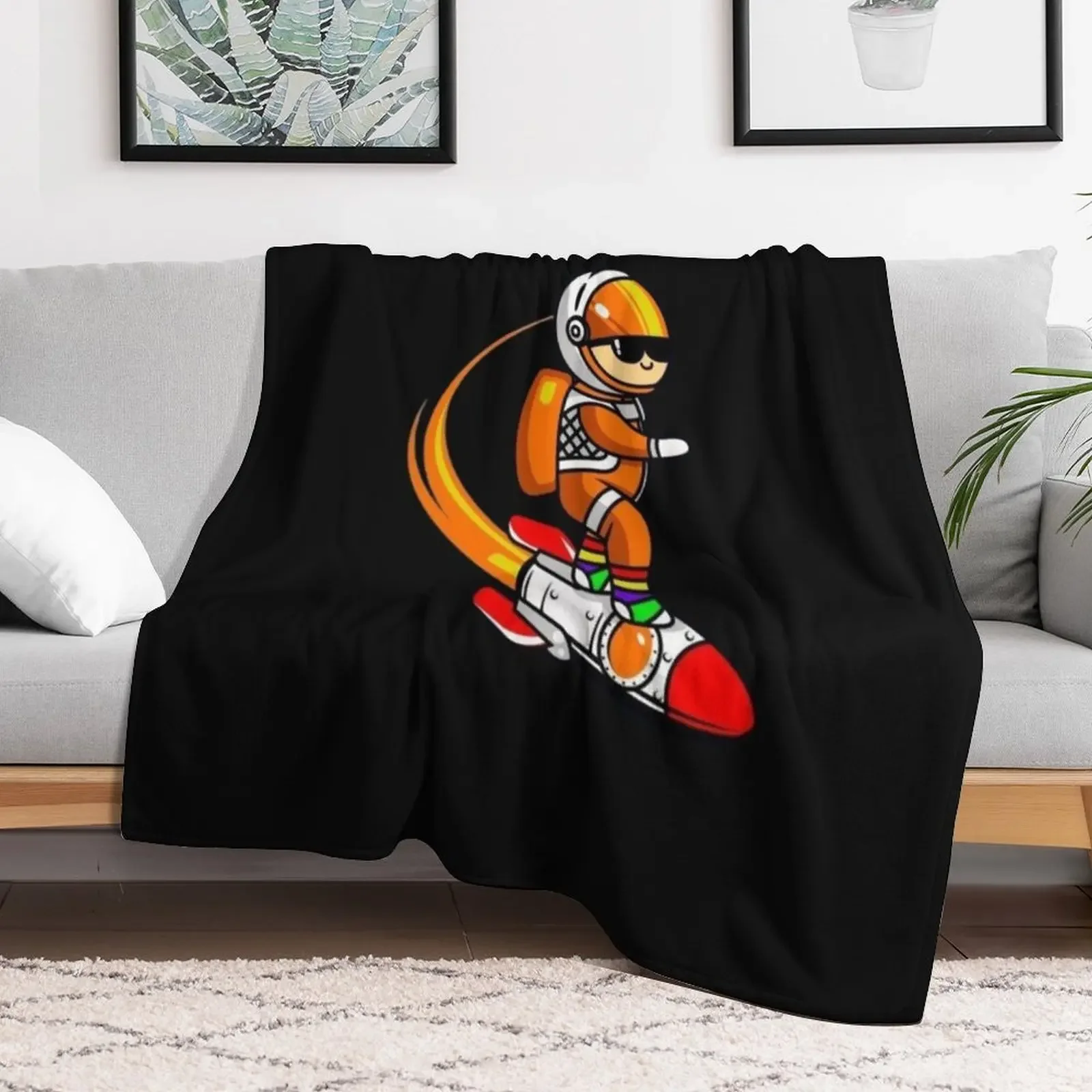 Socksfor1 Spaceman Gamer Throw Blanket Luxury Thin For Sofa Thin Blankets