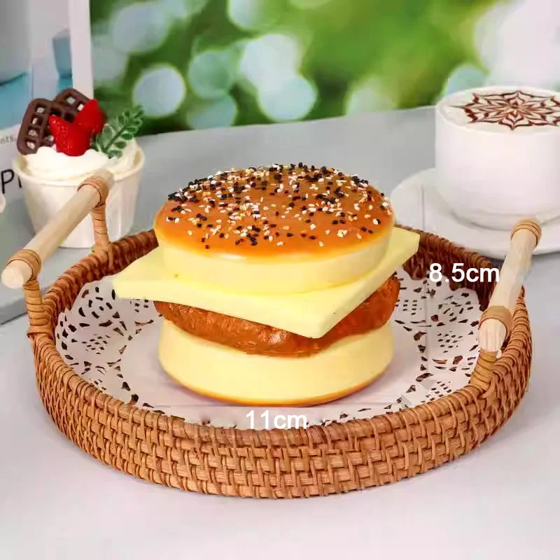 Kitchen Kids Toys Simulated Bread Hamburger Model Fake Food Separable Soft Rebound Girl Pretend Play Restaurant Making Burgers