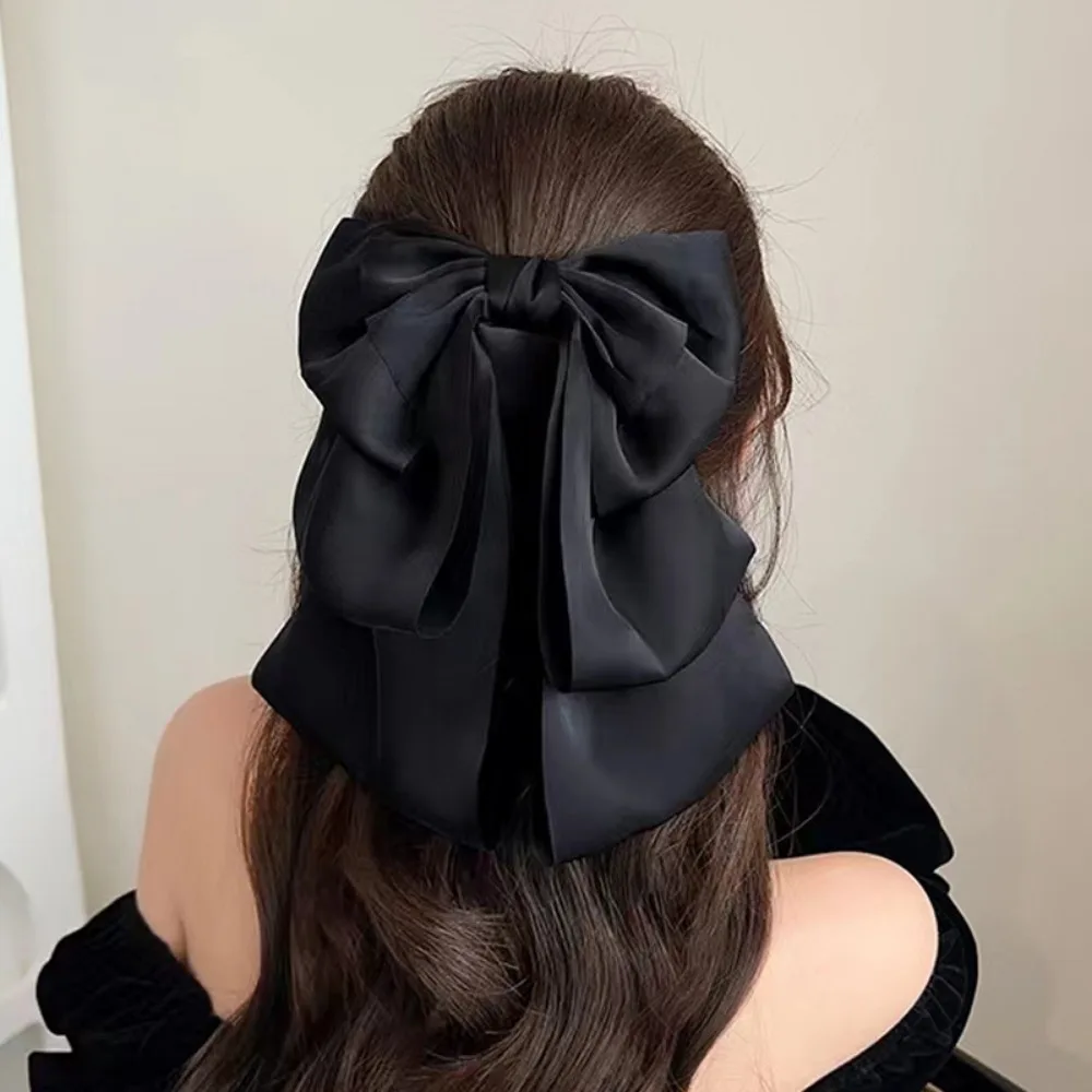 Trendige Koreanische Übergroße Haarspange mit Schleife, Haarklammer für Damen, Hoher Pferdeschwanz, Haarschmuck für Mädchen und Frauen – Detail 4