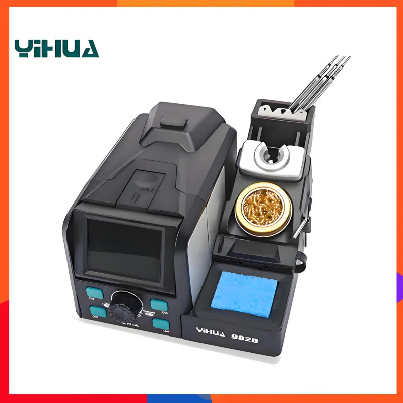 

YIHUA 982D Безопая электростатическая паяльная станция C210 Micro & C245 Стандартные наконечники Быстрые 2s Разминка Temp Lock Режим сна для деликатной электроники