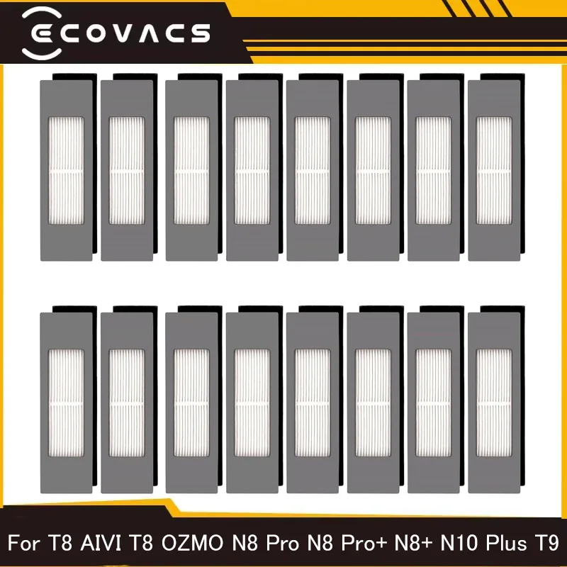 فلتر HEPA لـ Ecovacs Deebot OZMO 920/950/T5/T8/T9/T8 AIVI/N7/N8/N8+/N8/N10/N10 Plus/DX55 DX93 جهاز آلي لتنظيف الأتربة ملحقات