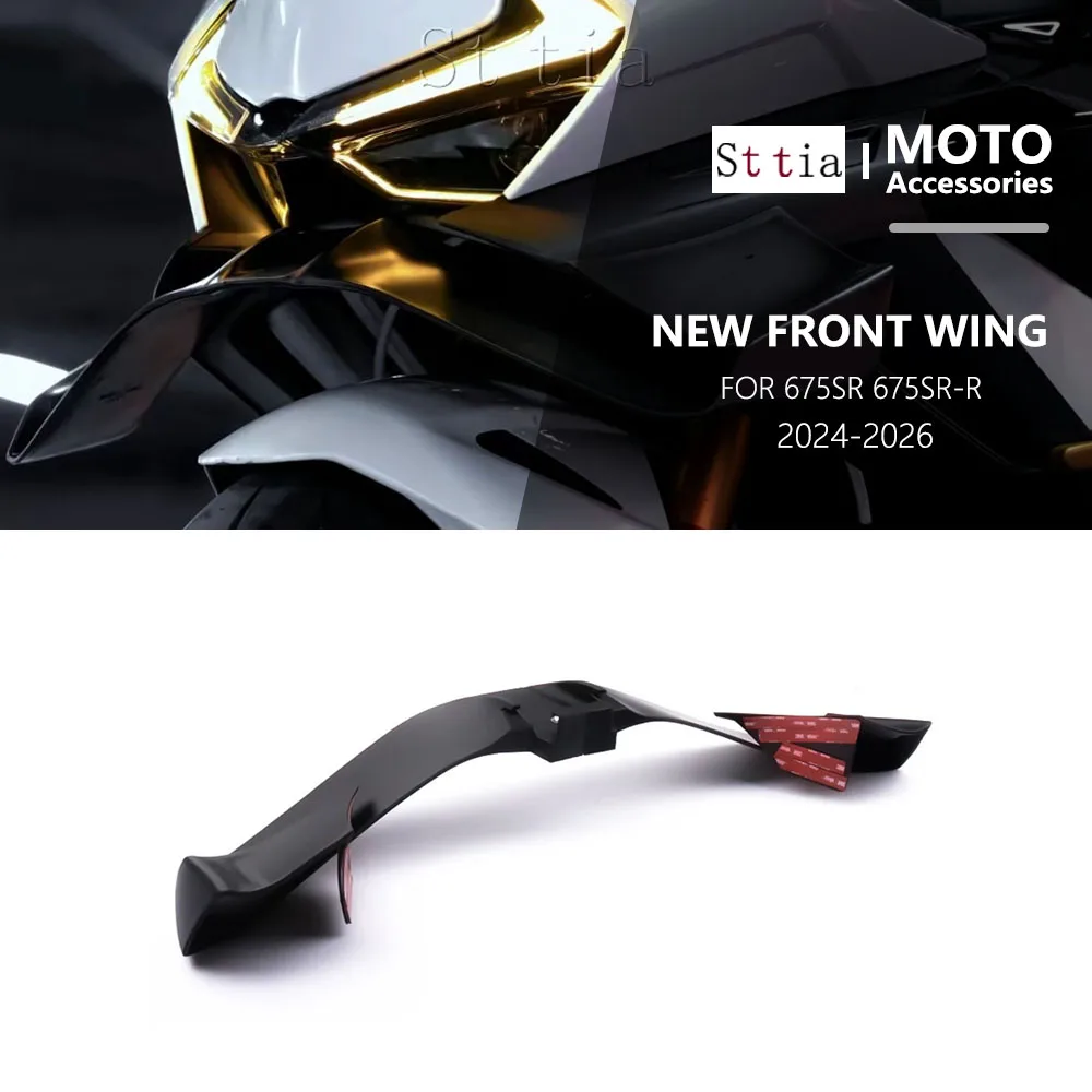 For 675SR-R 675SR 2024 2025 675 SR -R 2026 Motorcycle Accessories Fixed Front Lip Spoiler Fixed Wing Spoiler Fairing Kit