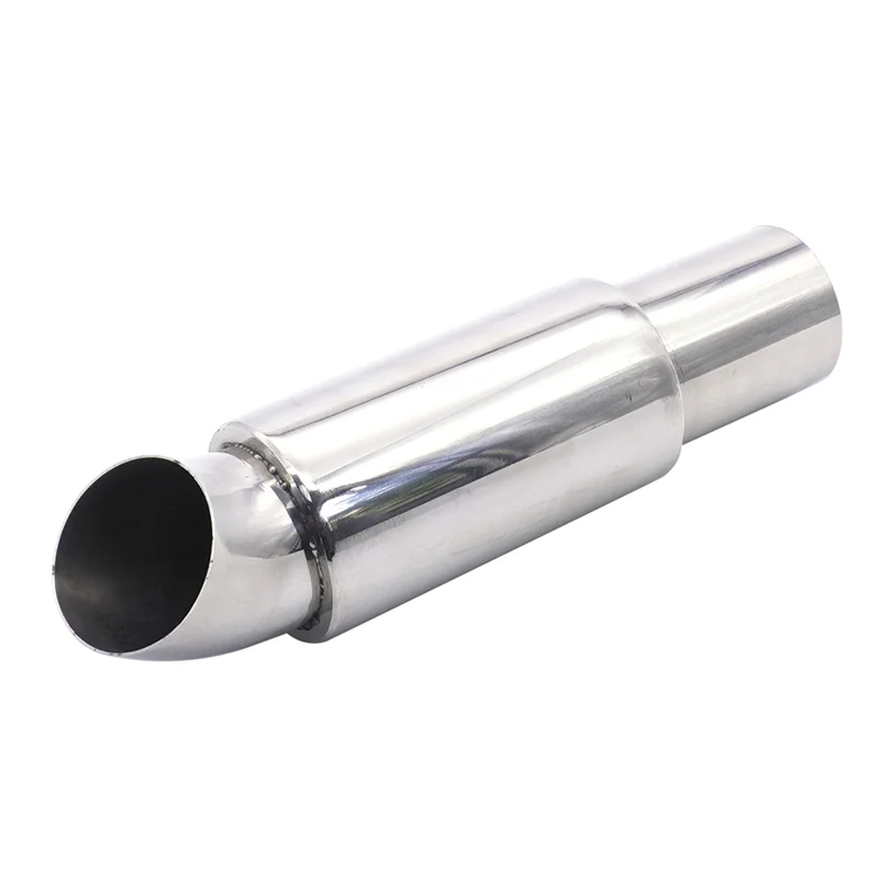

A99F-51Mm Variable Exhaust Tip System Muffler Tail Pipe Silver Stainless Steel For Car Accessries Universal High Quality