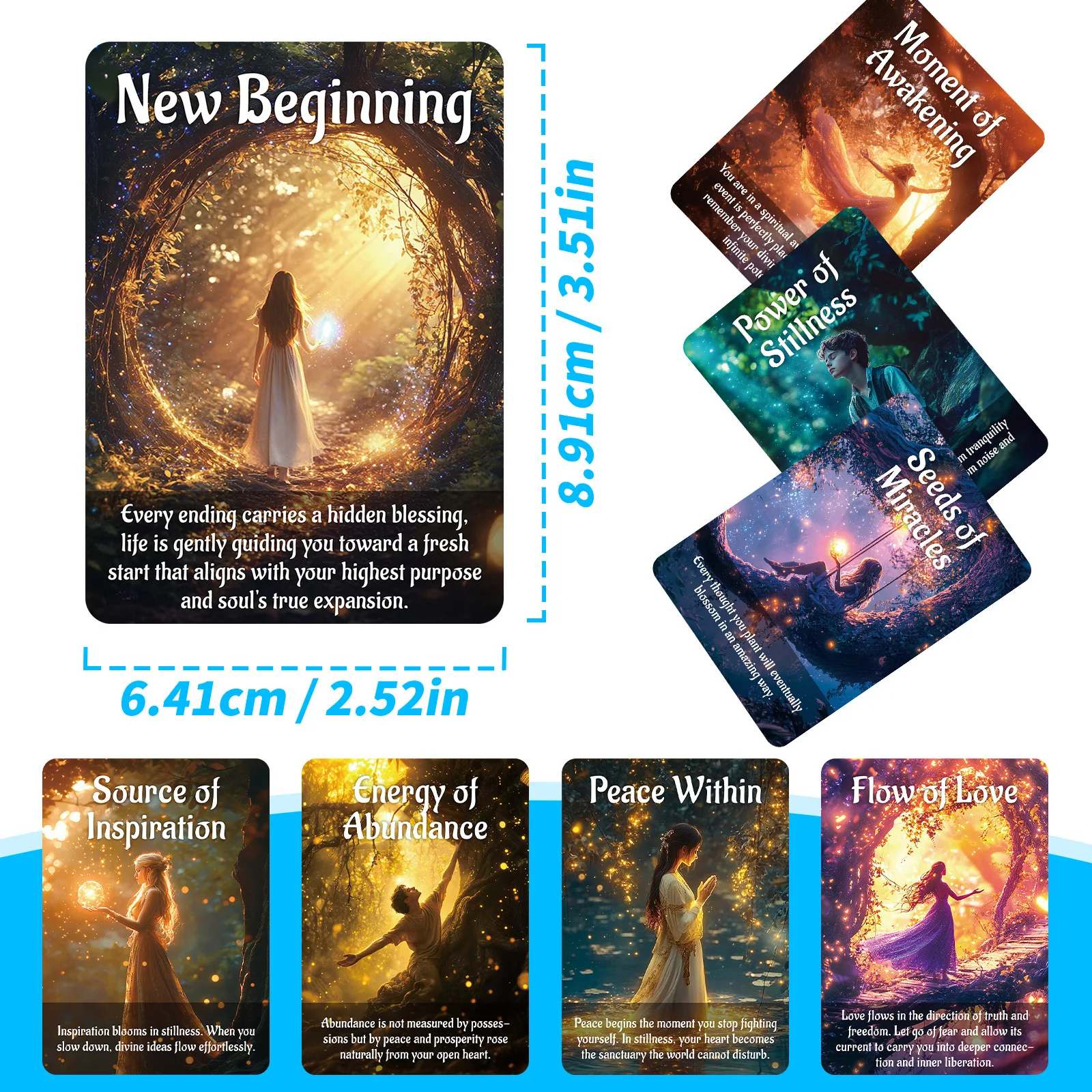 50Pcs Mysterious Forest Oracle Cards Nature Tarot Style Game Cards Team Building Dinner Party Interactive Game Props