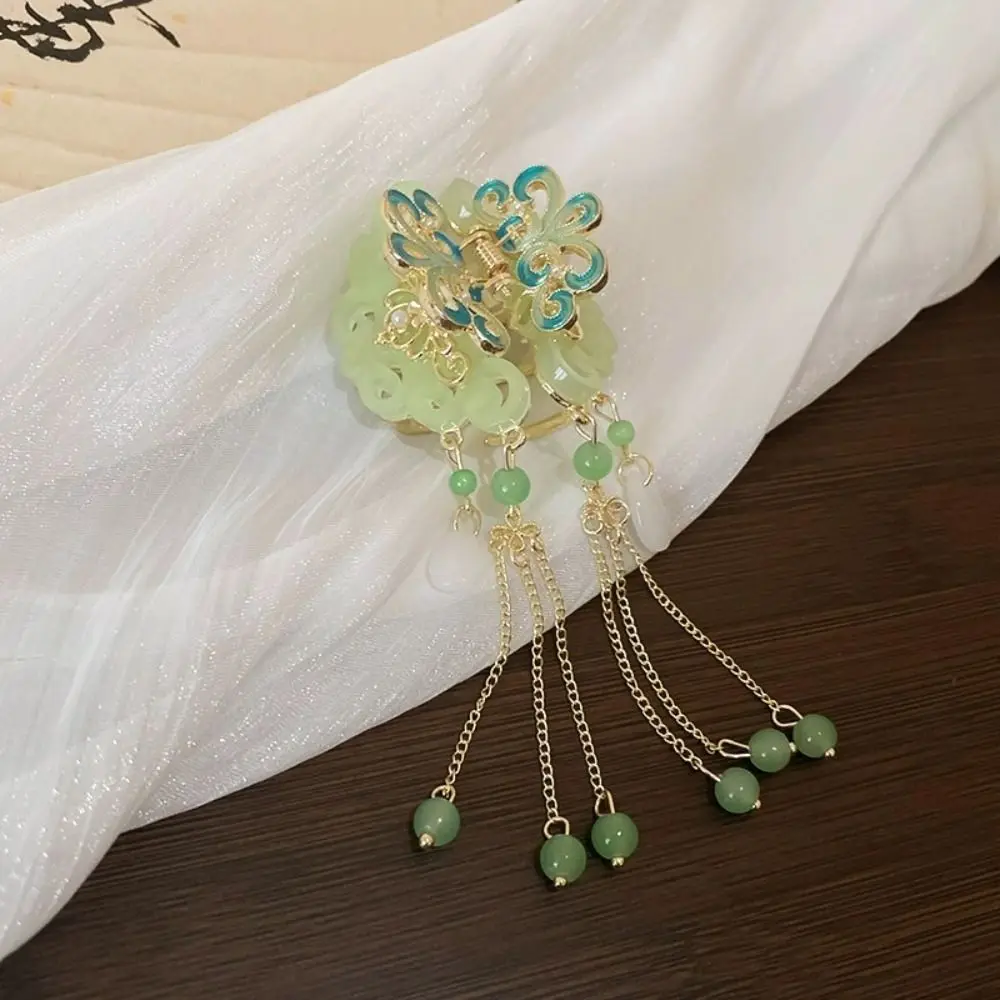 Creative Tassels Butterfly Hair Clip Grab Clip Antique Style Chinese Style Hair Claw Small Mini Cute Hairpin Daily