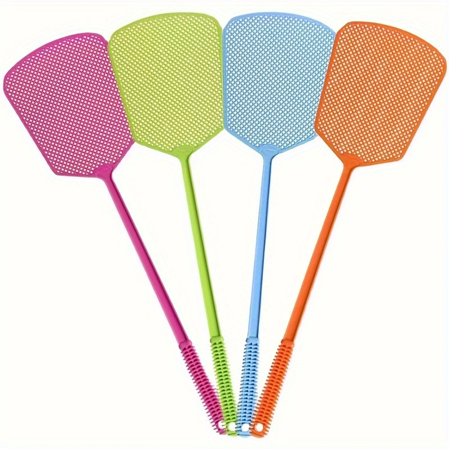 3-Pack Plastic Fly Swatters, Durable Long-Handled Manual Mosquito Insect Killer, Pest Control for , Apartment, and College Dorm