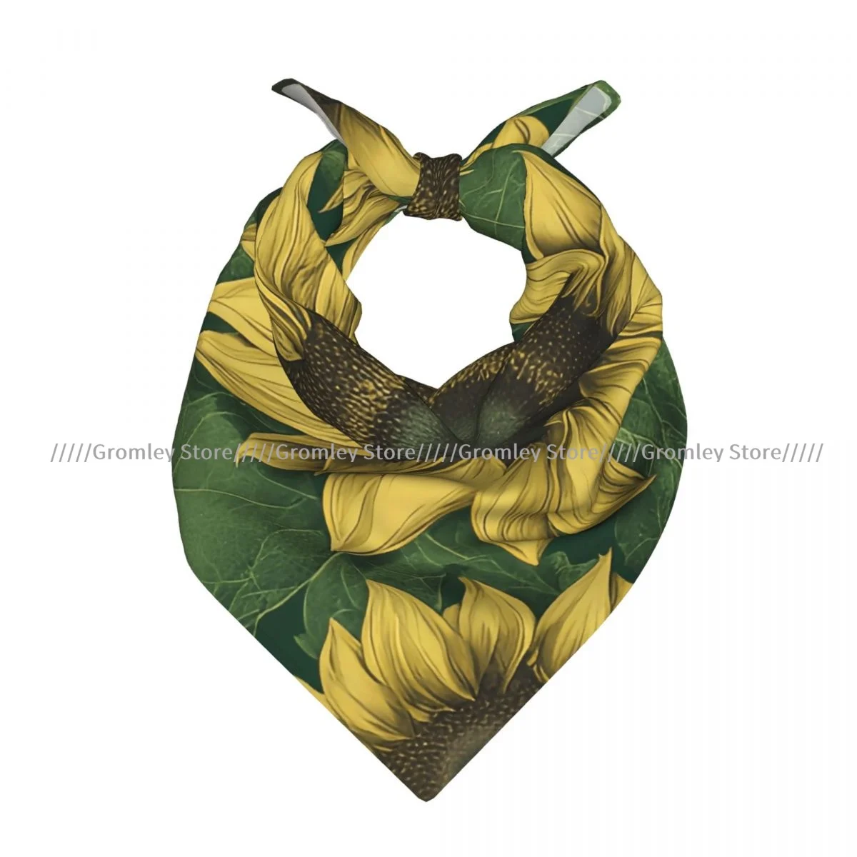 Retro Sunflowers Background Square Bandana Outdoor Sports Headwear Scarf