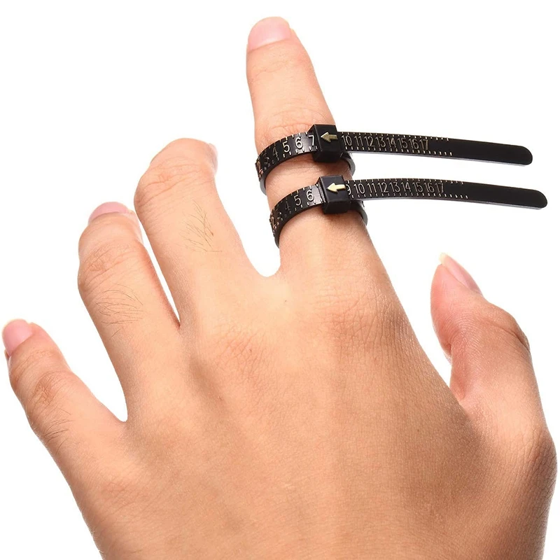 Ring Size Tool Kit Finger Size Measuring Tool With Jewel Polishing Cloth