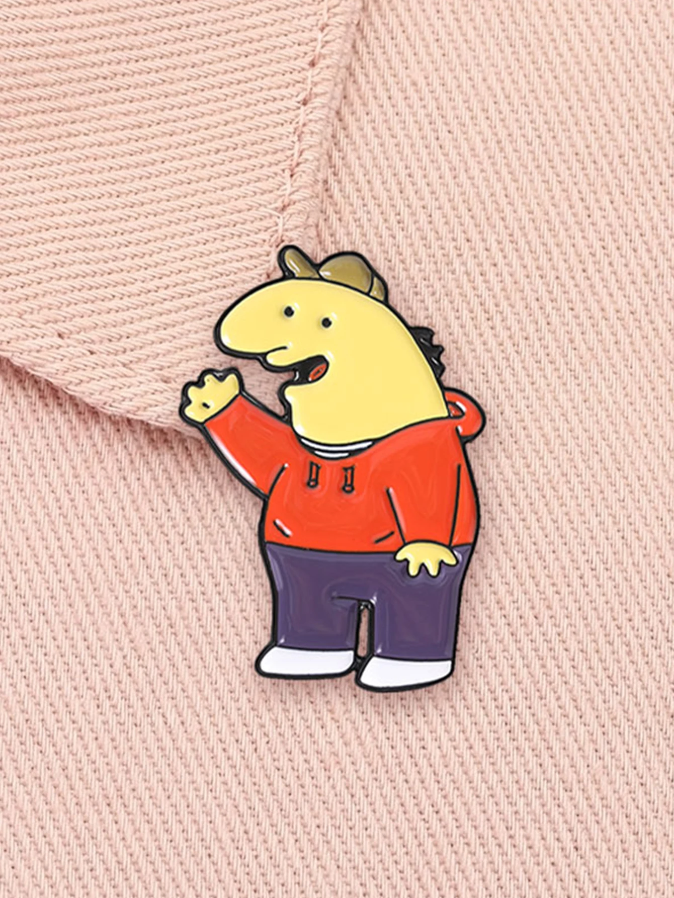 1 Piece of Smiling Friend Enamel Pin, Cartoon Animation Badge, Brooch, Backpack Accessory, Fashionable Metal Ornament, Creative Collar Decoration, Jewelry Gift, Gift for a Friend