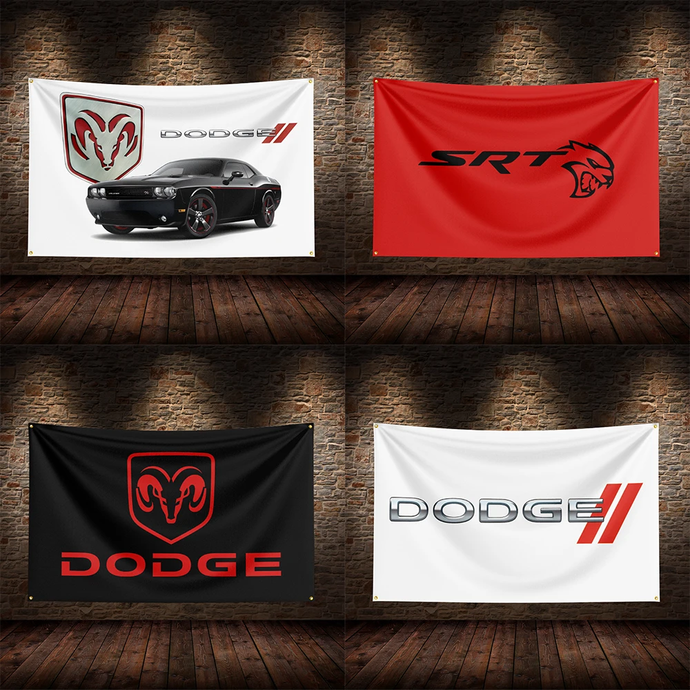 

3x5 Ft D-Dodges Racing Flag Polyester Printed Cars Flags for Room Garage Decor