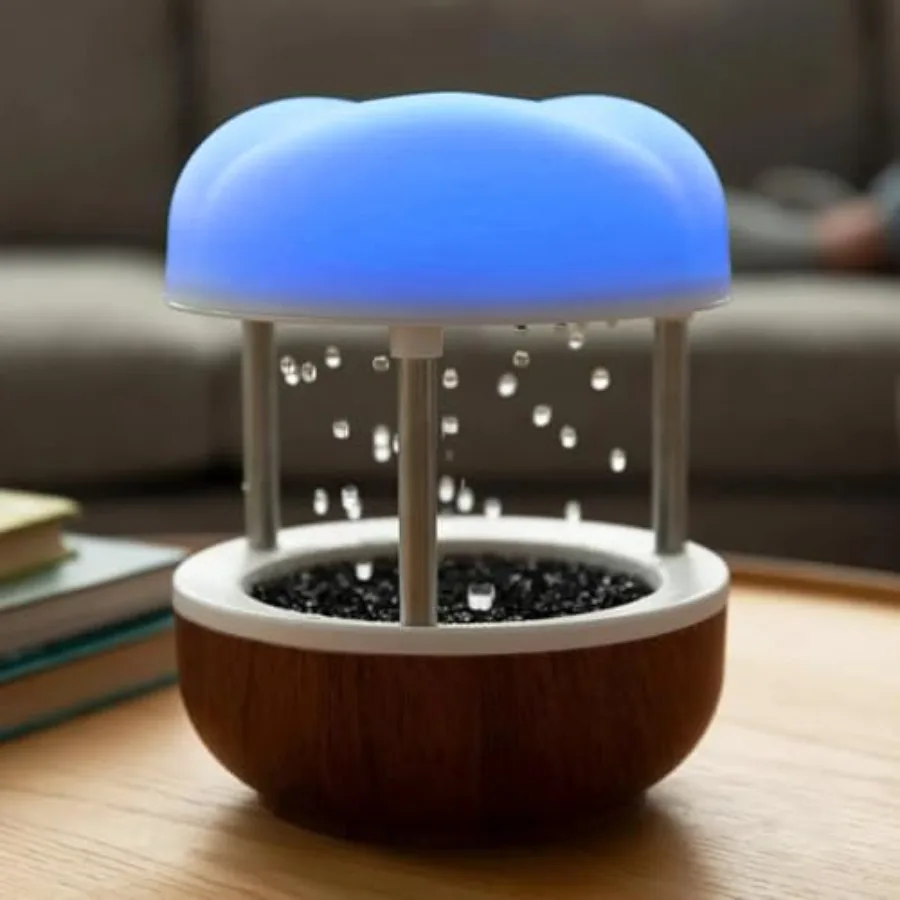 

'Calming Cloud' Tabletop Water Fountain Quiet Pump Splash Resistant Zen and Nature Décor Promotes Focus Stress Relief Productiv