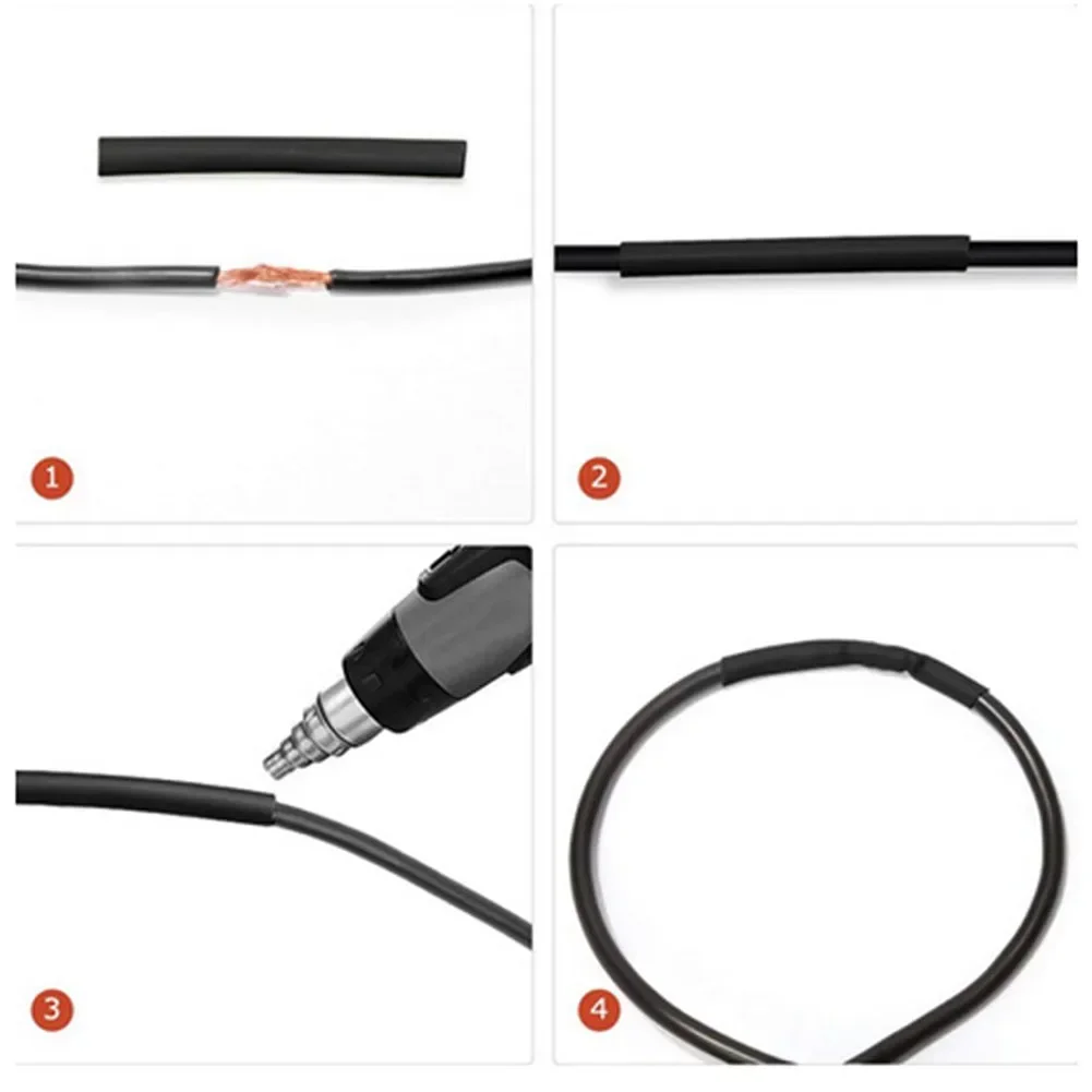 150 buah hitam panas menyusut Tubing tabung Sleeving mobil kawat bungkus Heatshrink Accesorios untuk Vehículos 24 diskon baru