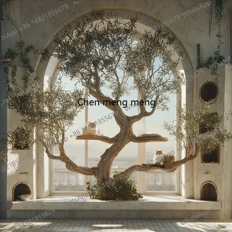 Large integrated climbing frame cat climbing frame tree house interior decoration fake tree landscaping big tree bionic tree,