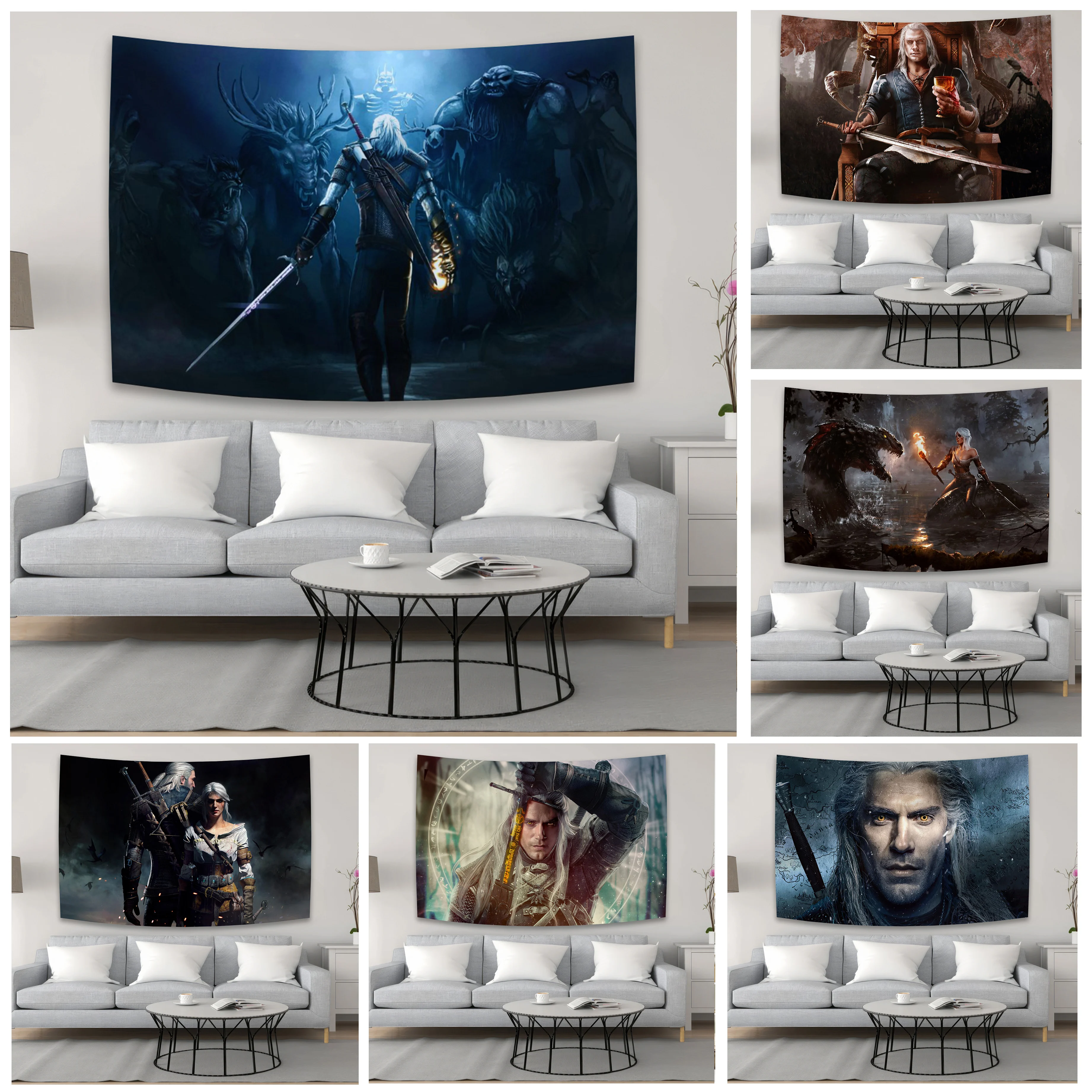 The Witchers Hang Bohemian Tapestries Hippie Flower Wall Carpets Dormitory Decoration Wall Hanging Cloth