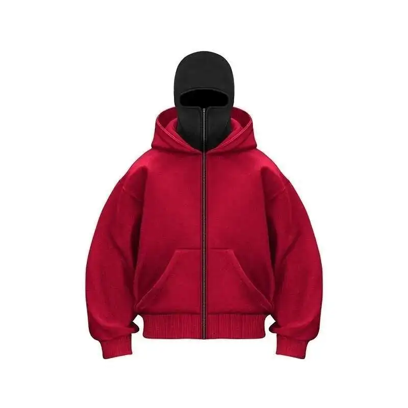 Unisex Plain Hooded Zip Up Sweatshirt Autumn Winter Ins Style Couple Matching Pullover Jacket