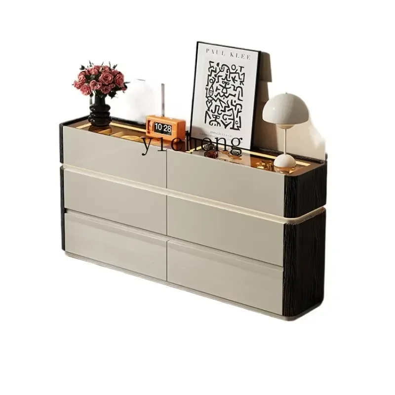 Ultra Thin Bedside Storage Cabinet Bedroom Chest Locker Master Bedroom Wall Mounted TV Cabinet