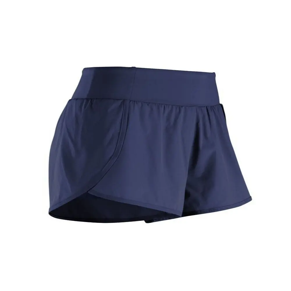 With Pocket Women Running Shorts Wide Waistband Coverage Design Jogging Shorts Layer Liner High Waist Sport Shorts