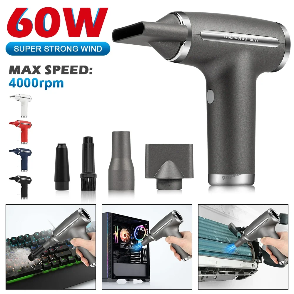 Multifunction Air Duster Portable Wireless Handheld Poweful Cleaner Outdoor Sports High Speed Blow Dryer for Switch/Xbox/PS4/PS5