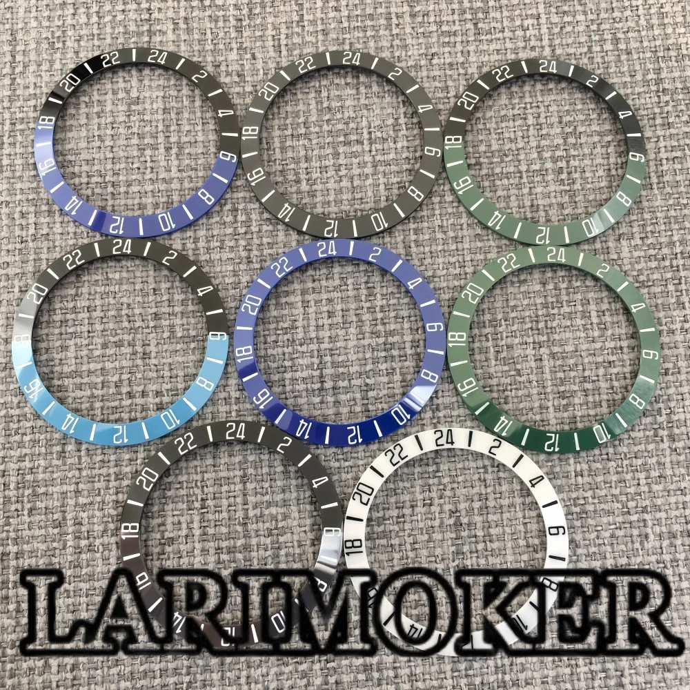 

LARIMOKER 38MM ceramic green luminous watch bezel suitable for 40mm Men's Watch Case accessories