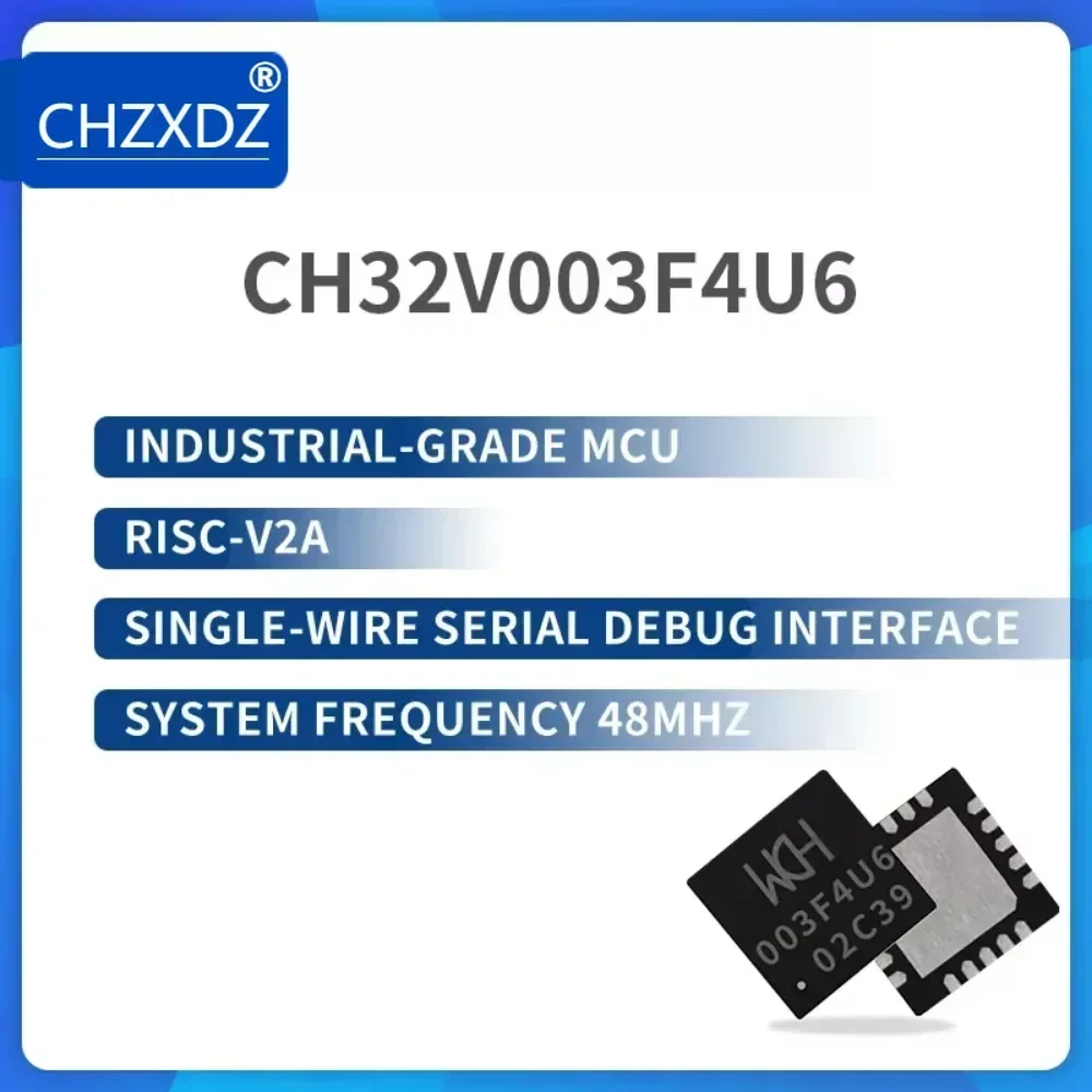 50Pcs/Lot CH32V003 Industrial-grade MCU, RISC-V2A, Single-wire Serial Debug Interface, System Frequency 48MHz