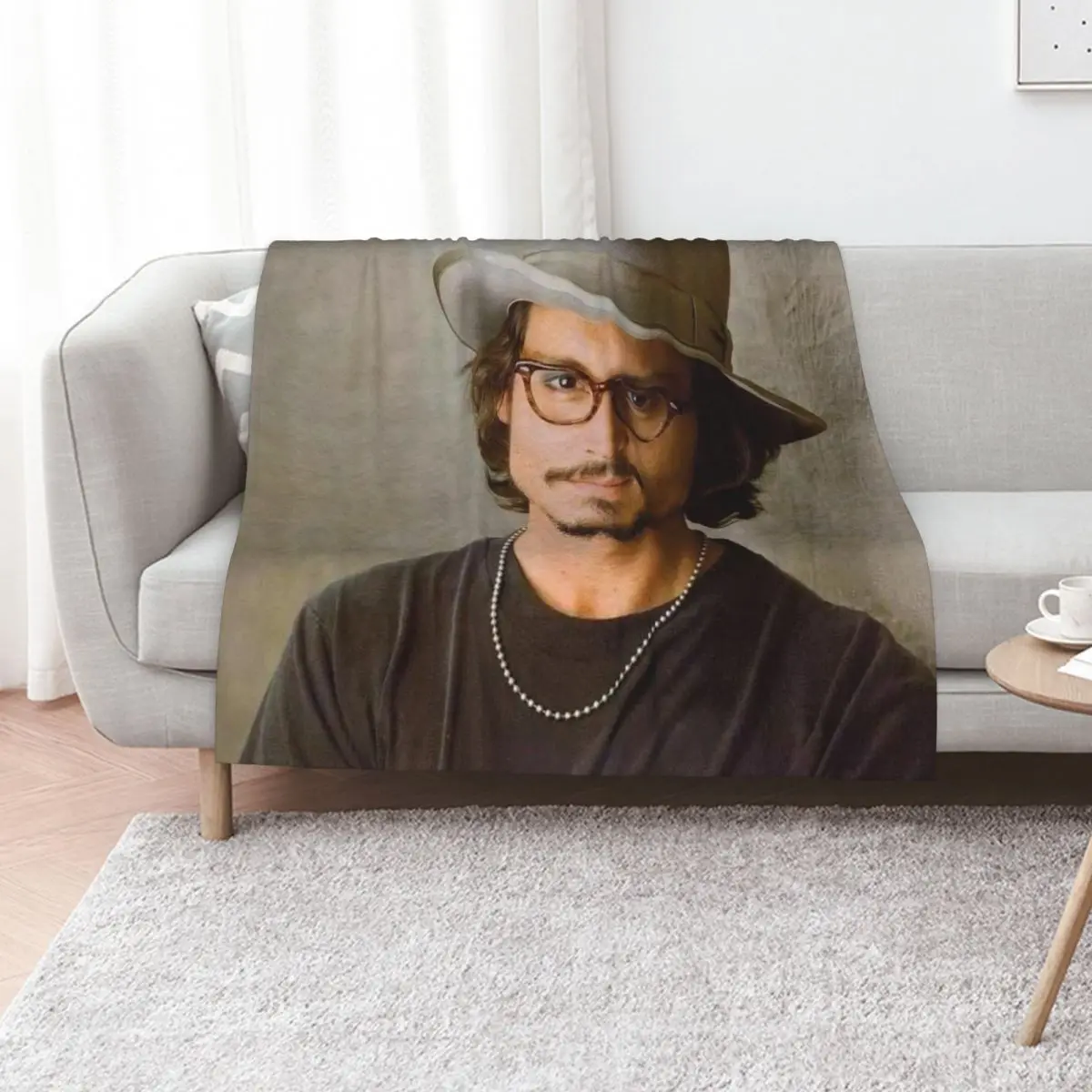 johnny depp Throw Blanket Thins Flannel Fabric For Baby Plaid Single Bed Blankets