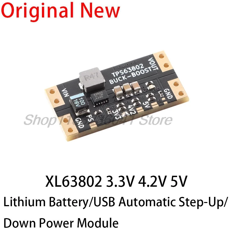 XL63802 3.3V 4.2V 5V Lithium Battery USB Automatic Voltage Regulator Step Up Down Power Module Boost Buck Board TPS63802