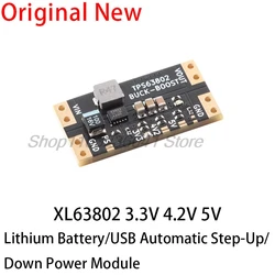 XL63802 3.3V 4.2V 5V Lithium Battery USB Automatic Voltage Regulator Step Up Down Power Module Boost Buck Board TPS63802