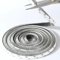 10M Aluminum Sliding Door Window Brush Seal Strip Weatherstrip Draught Excluder Dustproof Card Slot Sealing Tape Door Gasket