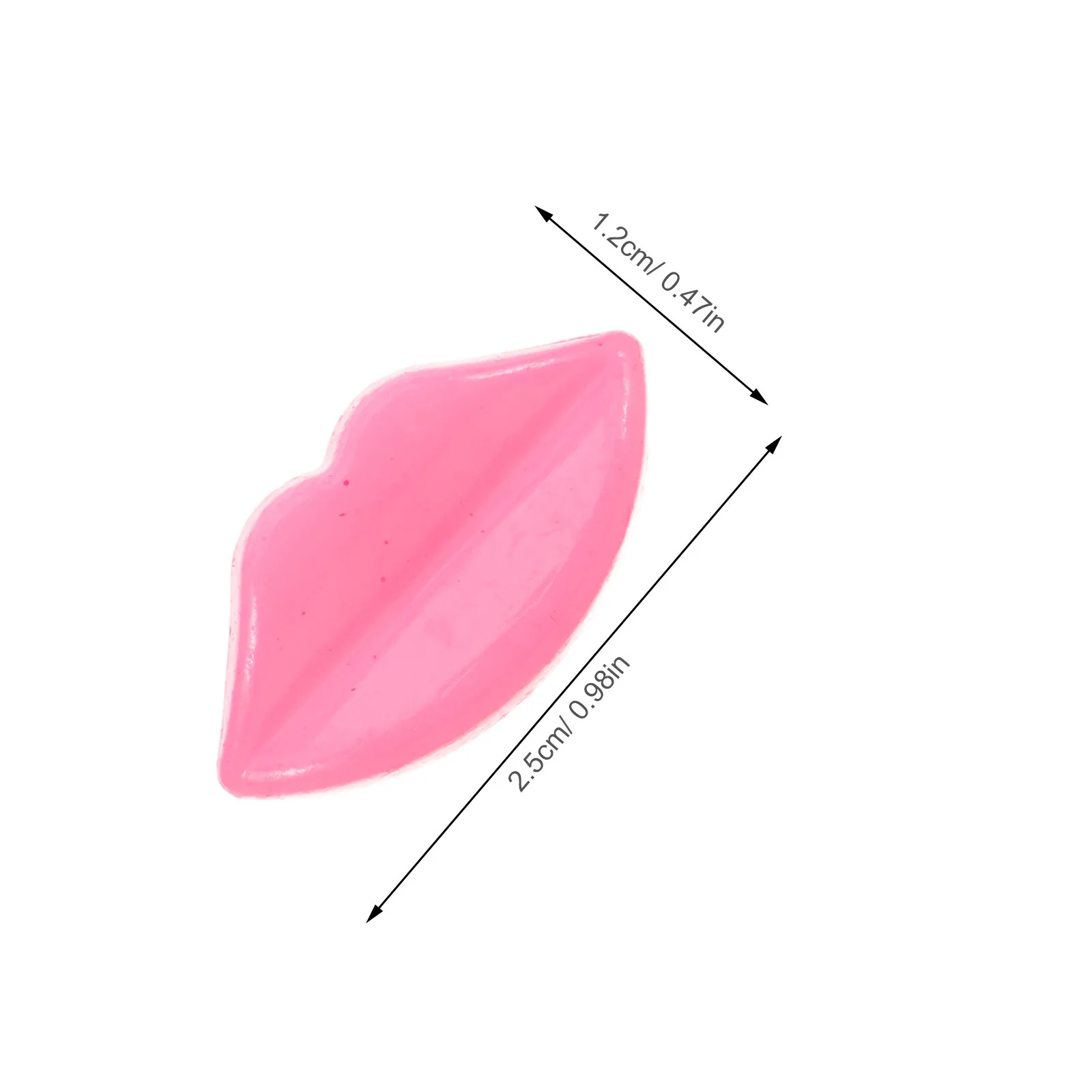 100 قطعة من تزيينات الفم الصغيرة واقعية الشكل بلون وردي لتزيين الحيوانات والملابس في أعمال الحرف اليدوية