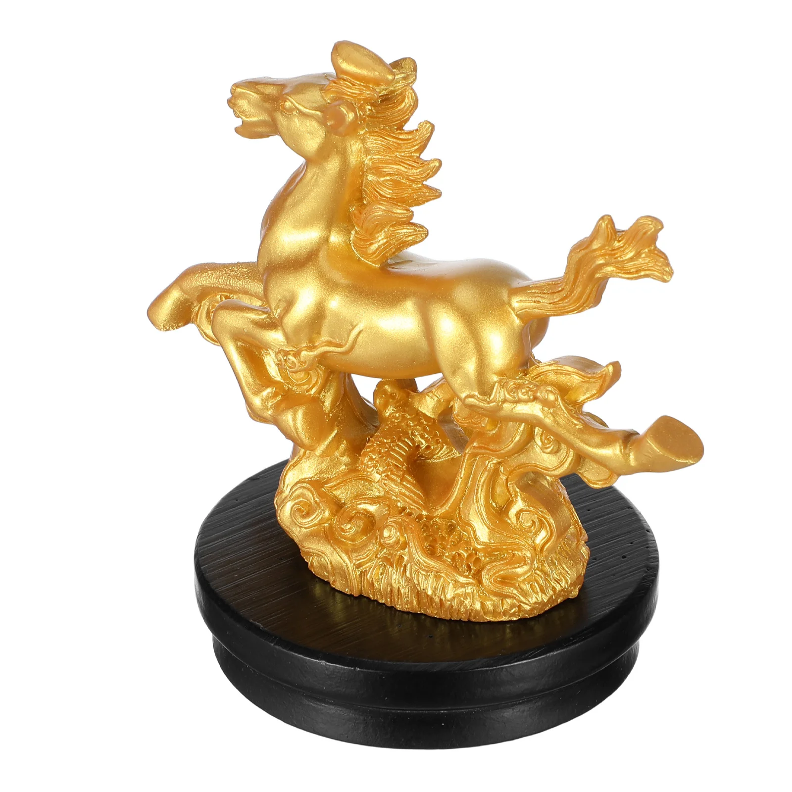 الراتنج الدائمة تمثال حصان أنيق منحوتة النحت المنزل سطح المكتب مكتب ديكور السنة القمرية الجديدة الحيوان الفن حلية 2026 #3