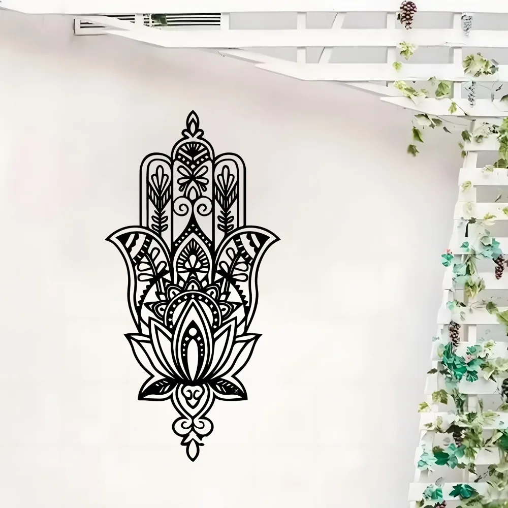 CIFBUY Metal Wall Art Hamsa Hand Evil Eye Sign Iron Craft Sculpture Indoor Outdoor Home Entrance Balcony Plaque