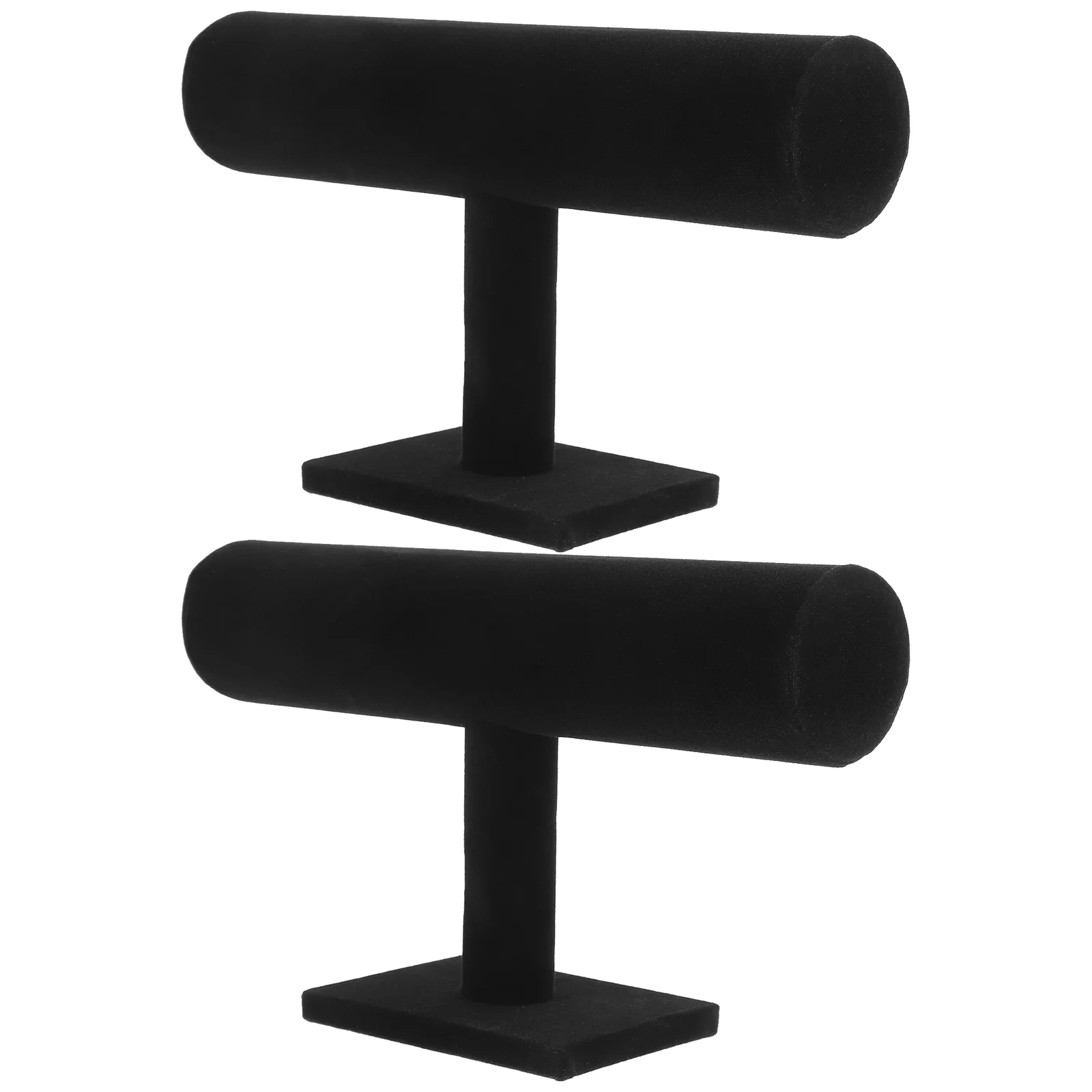 2 PCS Display Shelves Jewelry Stand Bracelet for Selling Stands Bangle Organizer Holder Black Earring Rack