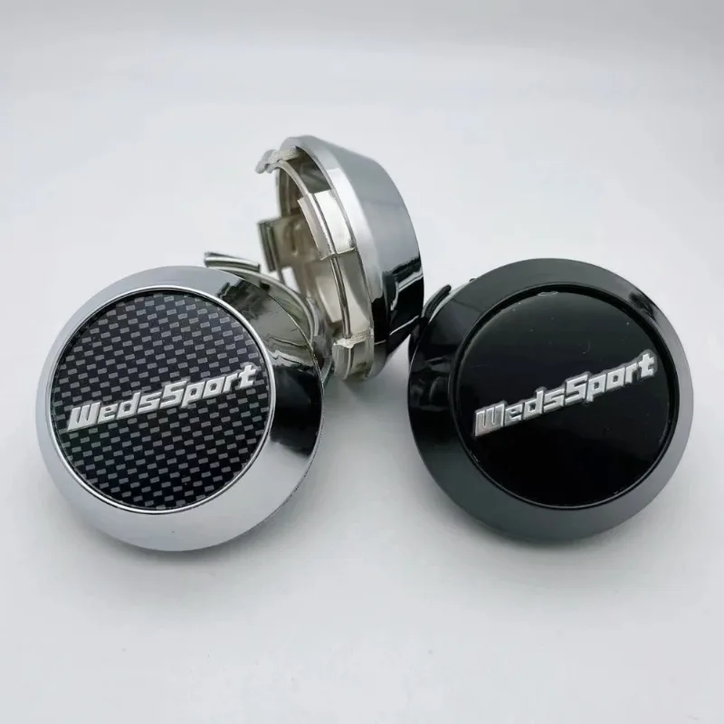 4 Stück 60 mm 64 mm 65 mm 68 mm 69 mm Auto-Radnabenkappen mit Weds Sport Logo Abzeichen High Cap Rad Radkappen Felgenabdeckung Autozubehör – Detail 9