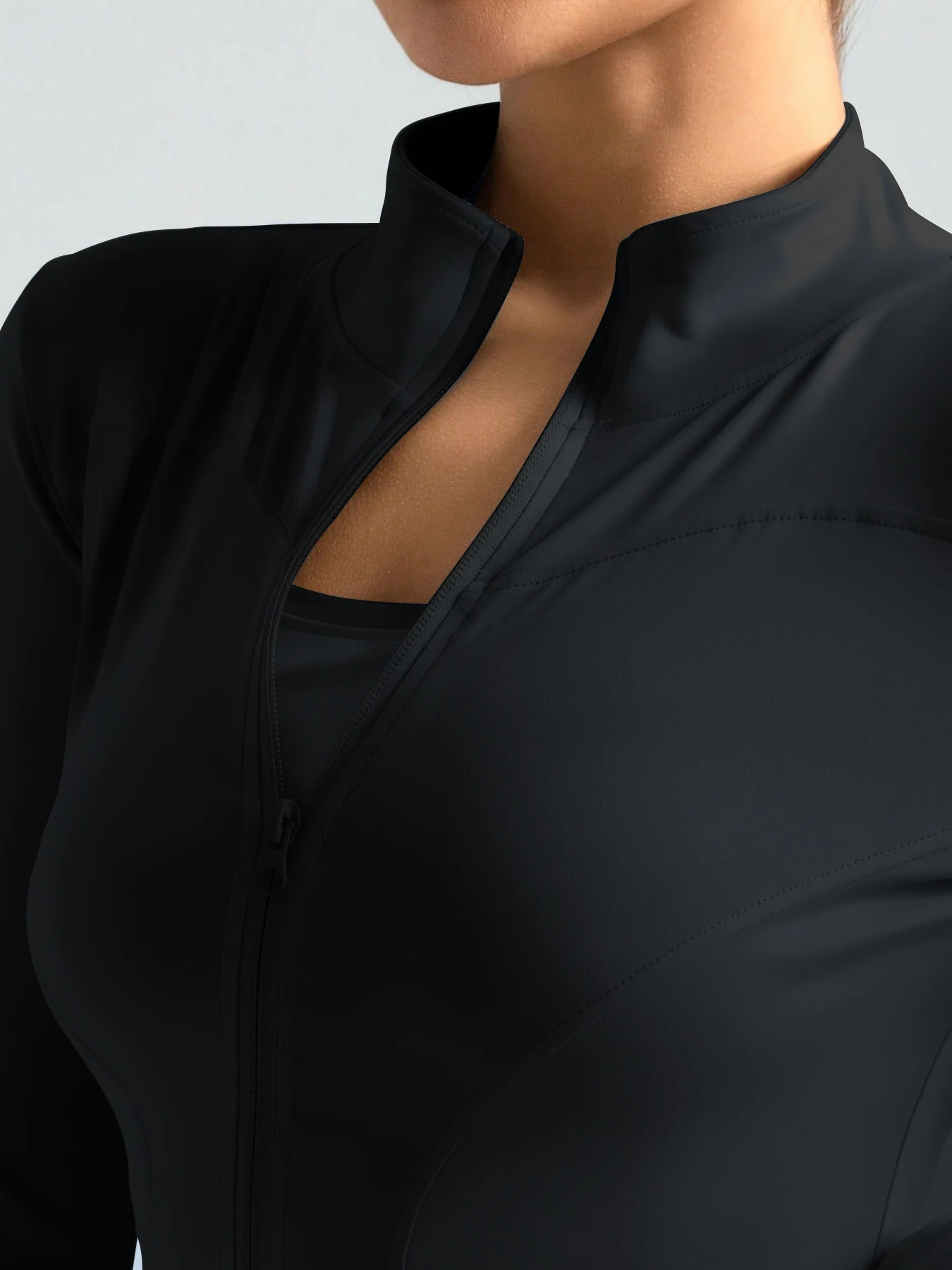 Stand up yoga suit jacket, running and cycling exercise slimming and stretch fitness yoga top for women