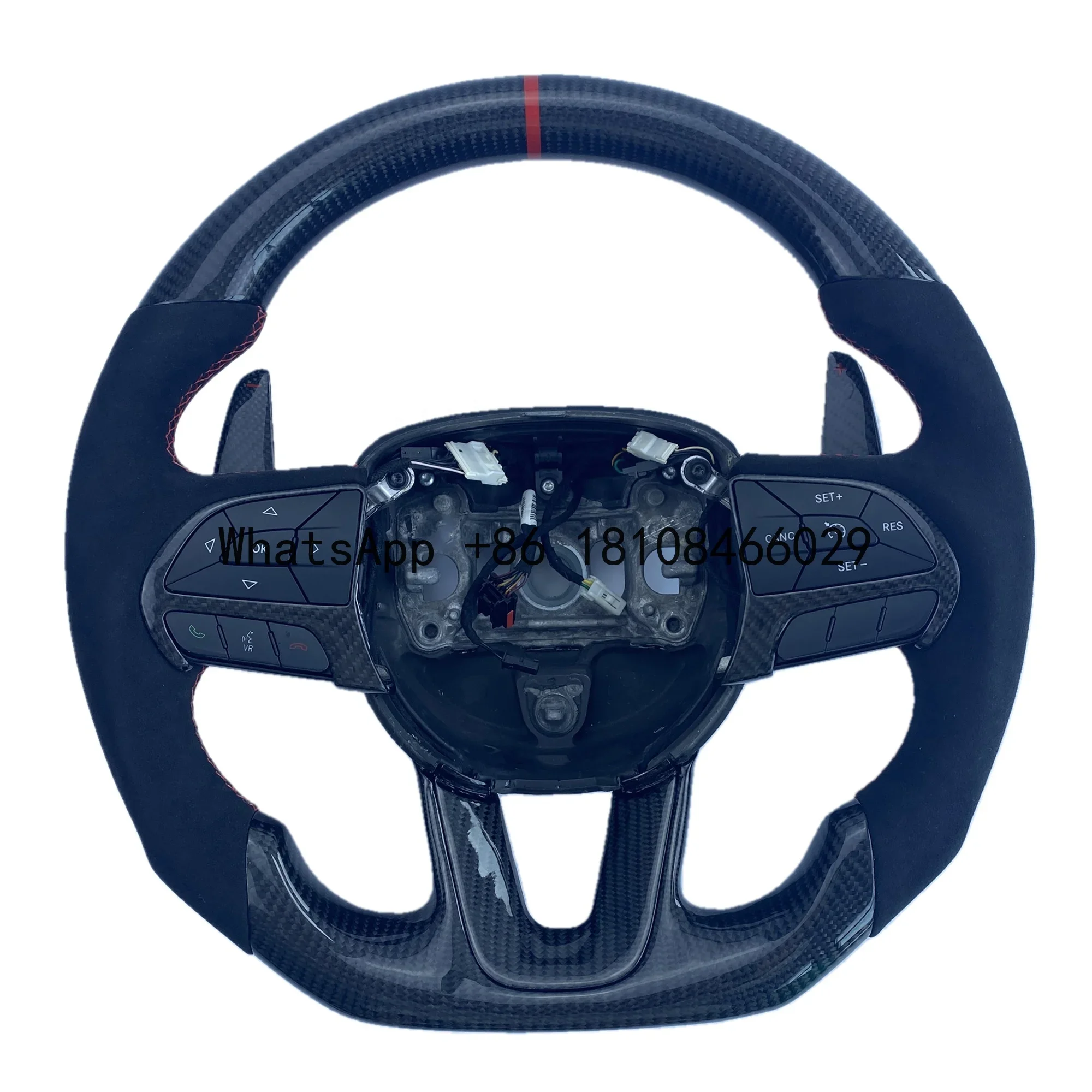 Ever-Carbon Racing ECR Hotsell Racing Steering Wheel Carbon Fiber Steering Wheel For Dodge Challenger Car Steering Wheel