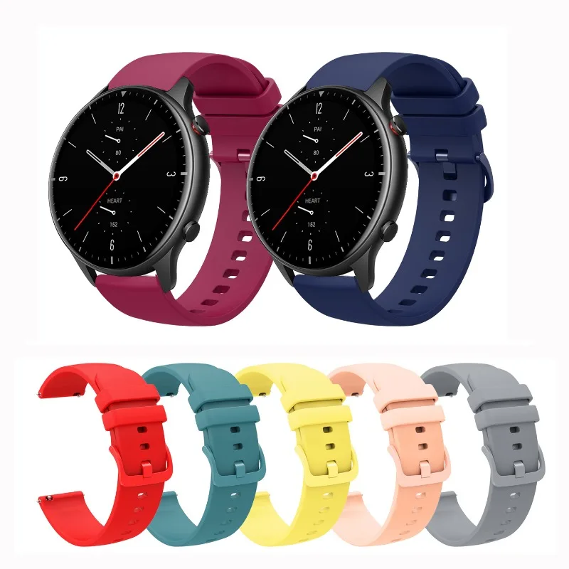 

Силиконовый ремешок 20 мм 22 мм для Huami Amazfit GTR Mini GTR3 GTR4 Pro 42 мм 47 мм Bip5 GTR2 GTR2E 2 3 4 Баланс