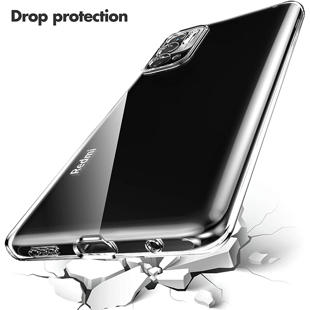 High Quality Clear Silicone Case For Xiaomi Redmi Note 10 Pro Max 10S 4G 5G Ultra Thin Soft Back Cover Transparent TPU Shell