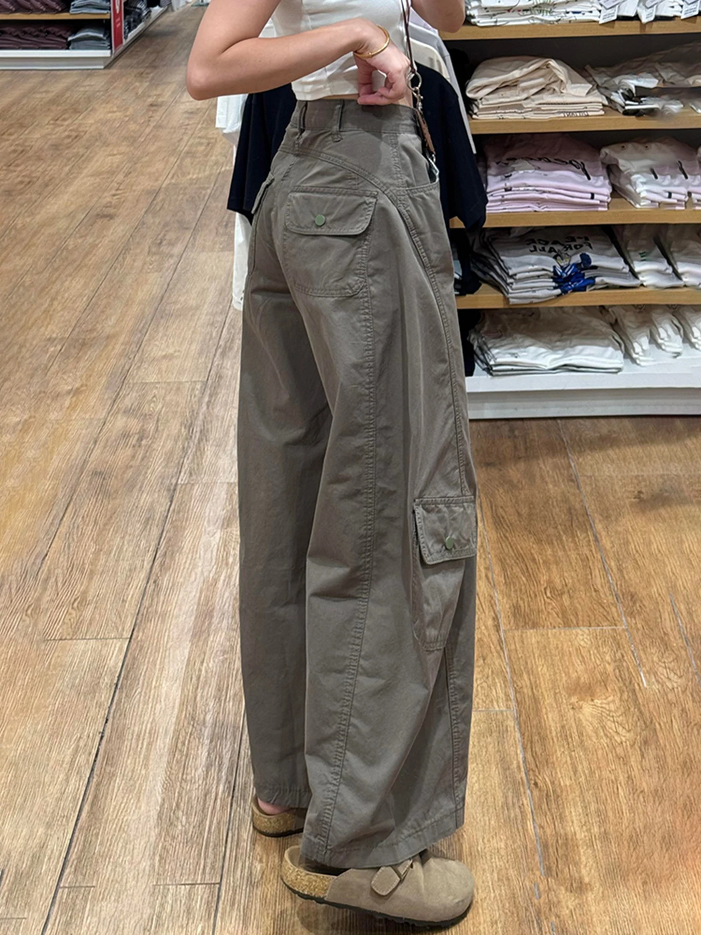 

Военные американские ретро-брюки с ножевидными карманами, унисекс, осенние, модные, брендовые, с множеством карманов, прямые, свободные, широкие штанины