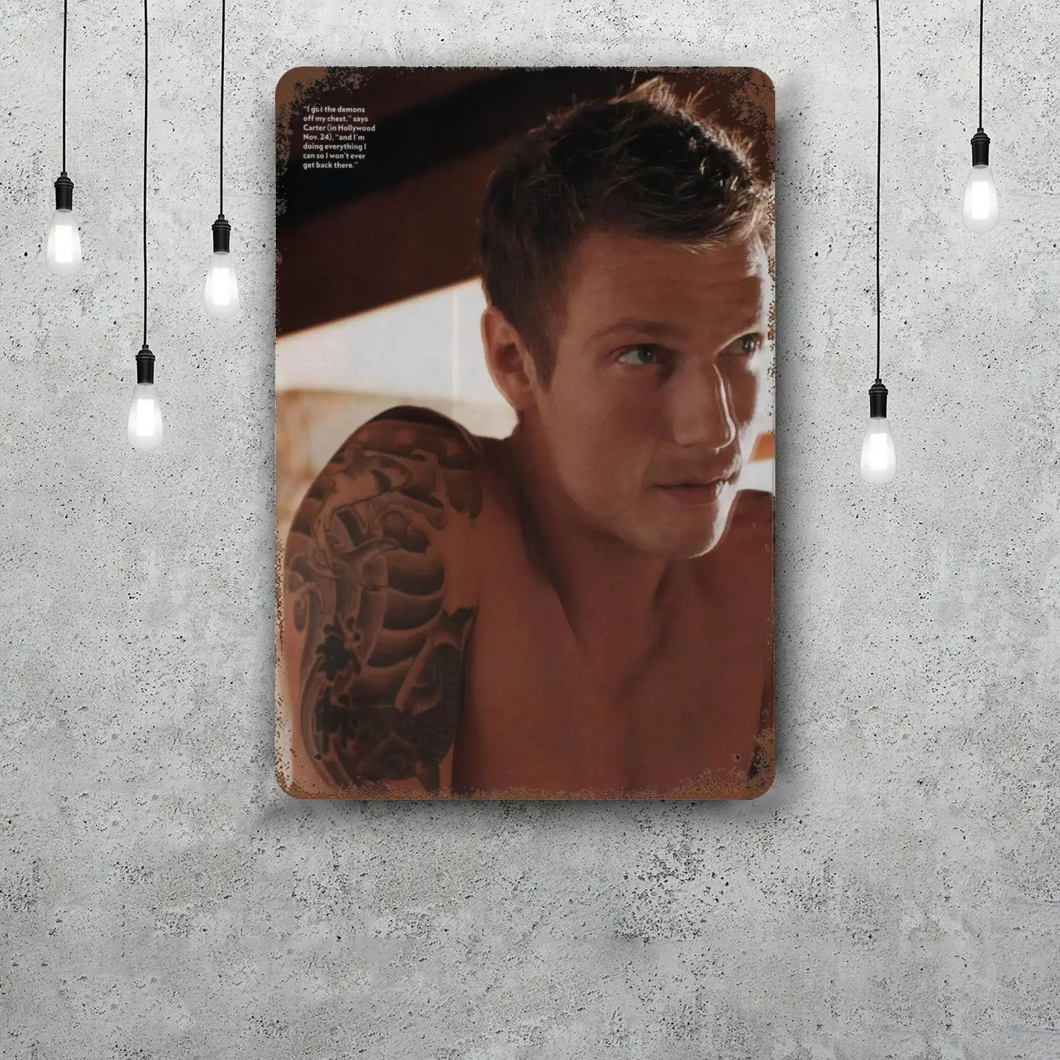 nick carter actor Classic Poster Rusty Metal Plaque Retro Decorative Plate Bar Man Cave Garage Club Metal Sign Wall Decoration