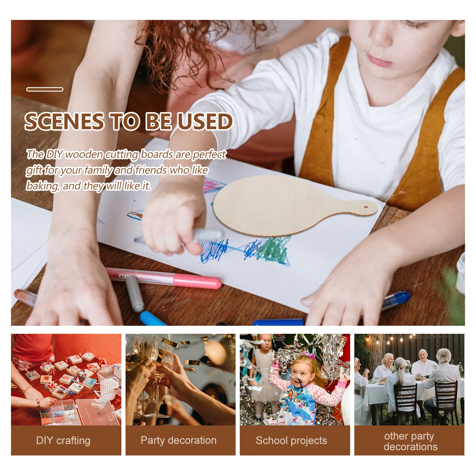 

Набор из 10 круглых деревянных досок для нарезки, заготовок для поделок, для выпечки, подарков, подачи хлеба, сыра, фруктов, закусок