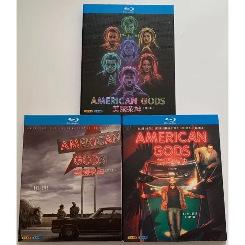 

BD Blu-ray High Definition TV Series American Gods Seasons 1–3 Uncut Original Complete 7-Disc Box Set