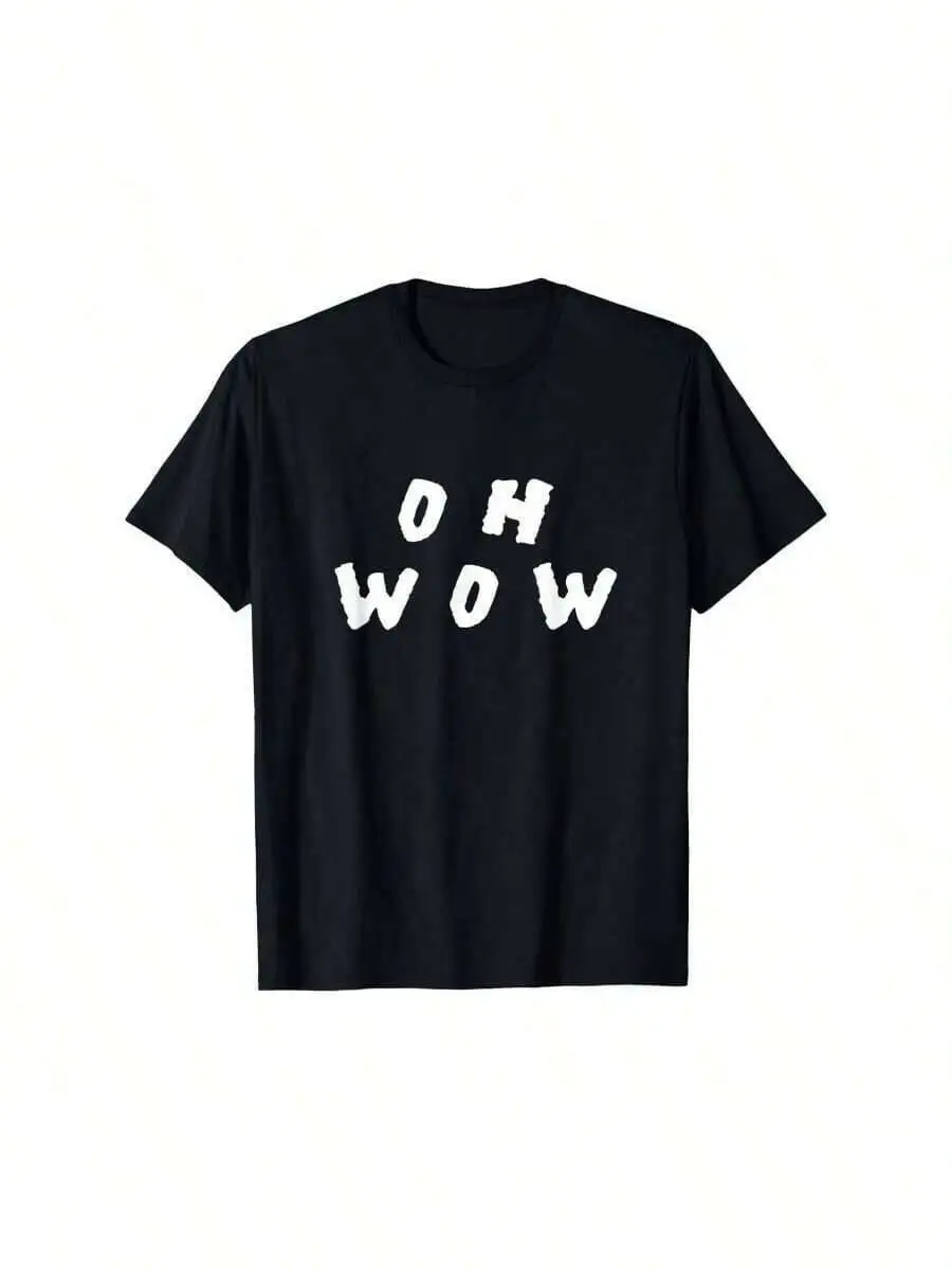 Oh Wow Design Big Mood 100% Pure Cotton Gift For Men Women Dad Mom And Friends Regular Sizes Are S-XXXL Black 180G Fabric Weight Women's and Men's Unique Prints, Comfortable, Soft, Holiday Gift, Personalized