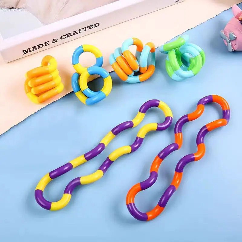 Multicolor Twisty Fidget Toys for Relaxation,Anxiety Stress Relief,Decompression-Squeeze, Twist, Chain Spinner Alternative Gift