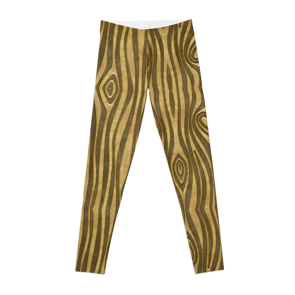 

Golden Wood Grain Heart Leggings sports for push up flared workout clothes for Womens Leggings