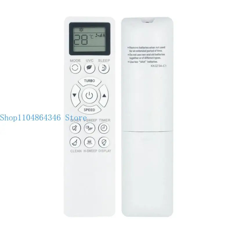 652F Digital Display Remote Control With All Function Button for CHANGHONG KKG23A-C1 Series Air Conditioners