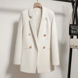 LH069 Suit off-white small suit women's new black small suit jacket casual small suit top