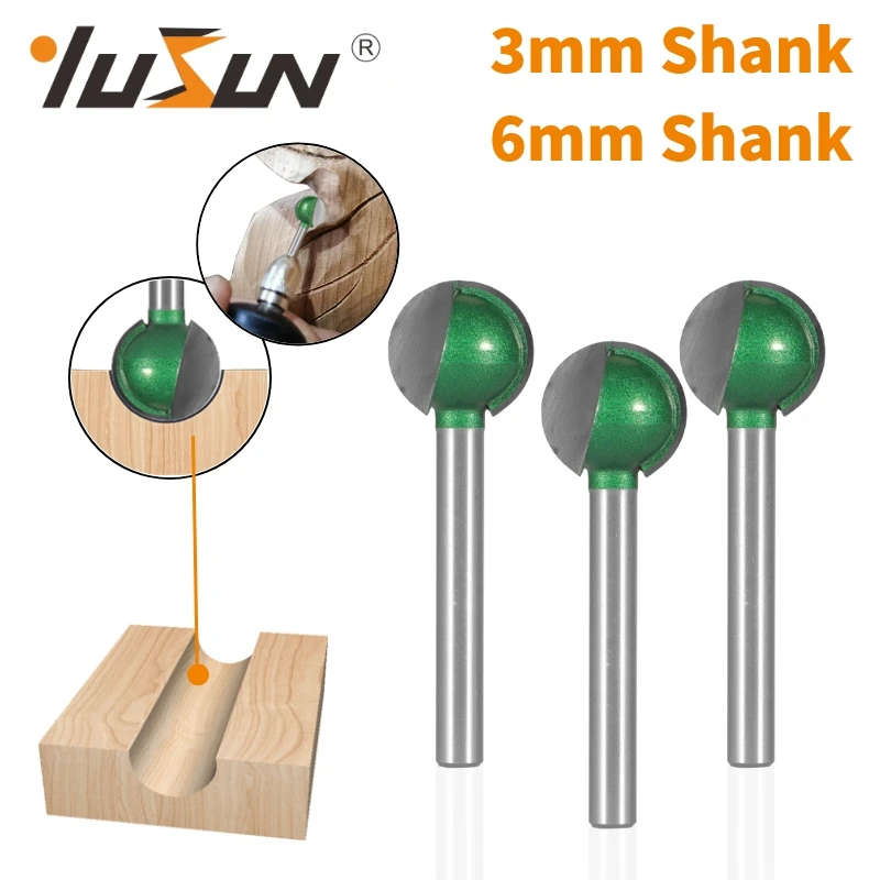 

YUSUN 3 мм 6 мм хвостовик круглая резьба фреза деревообрабатывающая твердосплавная фреза с ЧПУ для дерева фреза торцевая фреза инструменты